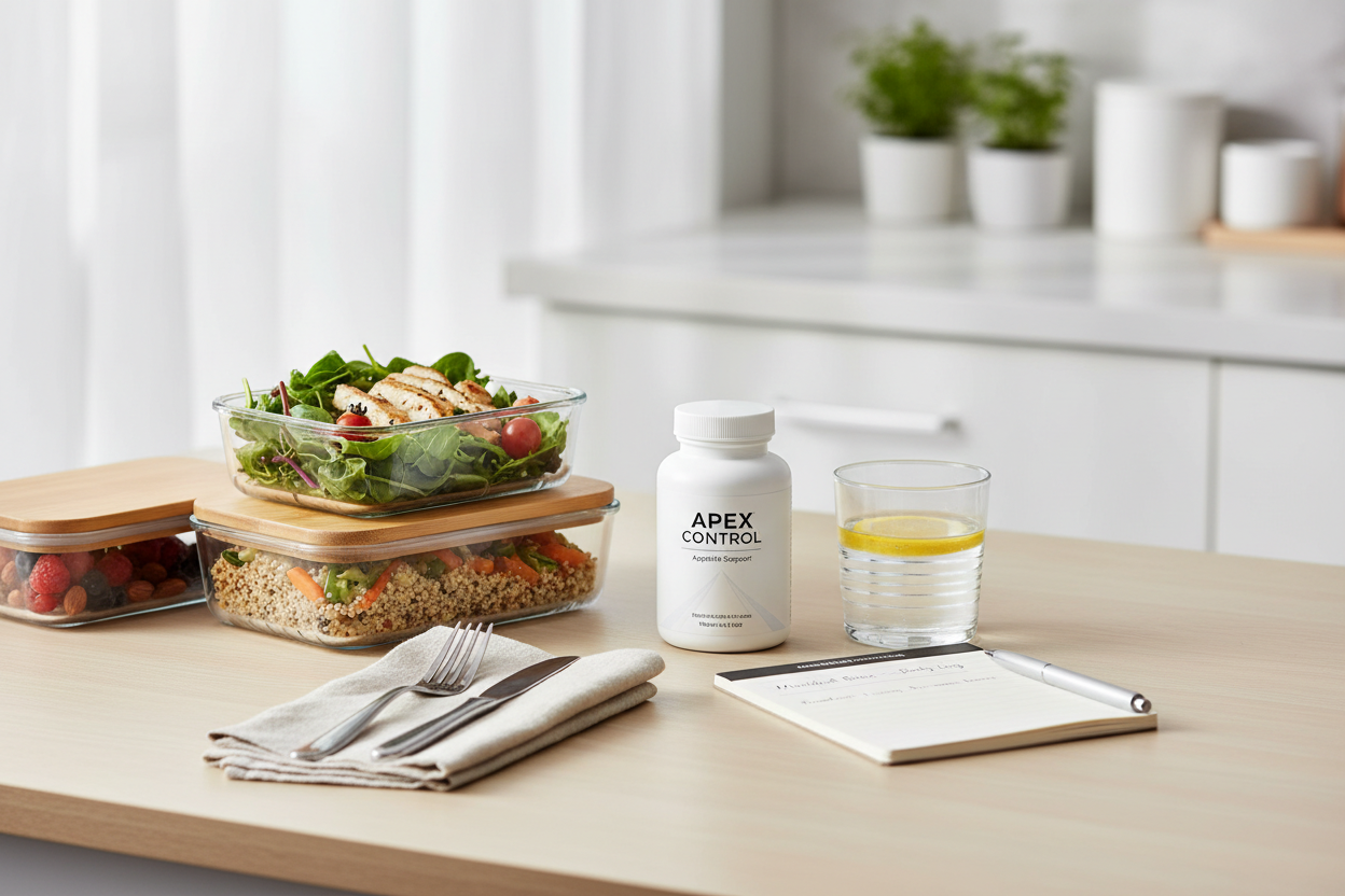 Appetite control supplement with healthy meal prep