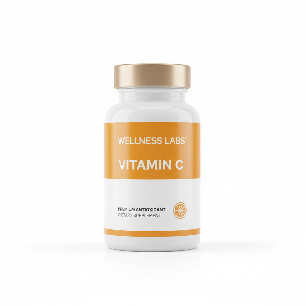 Vitamin C supplement bottle