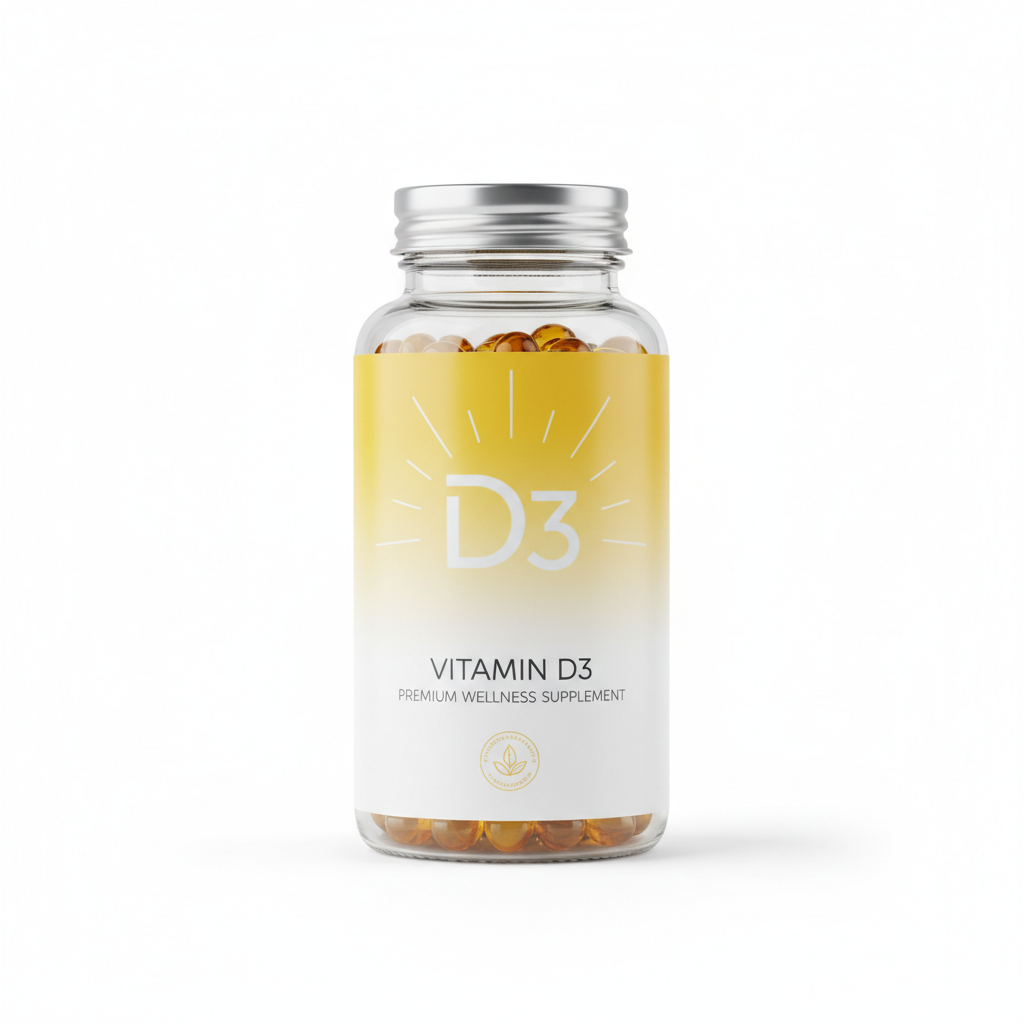 Vitamin D3 supplement bottle