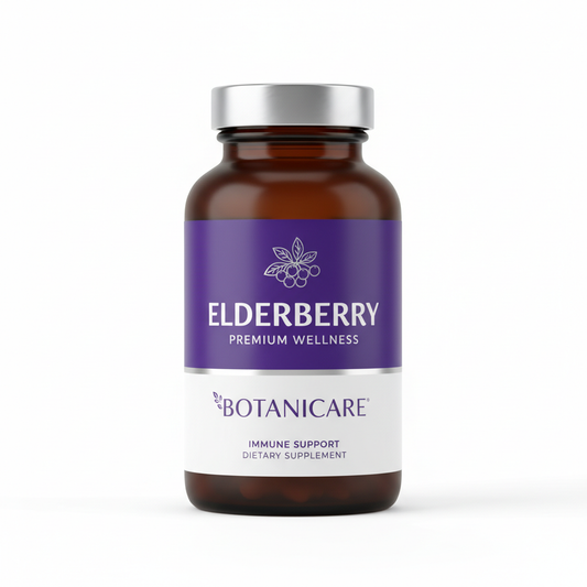 Elderberry supplement bottle