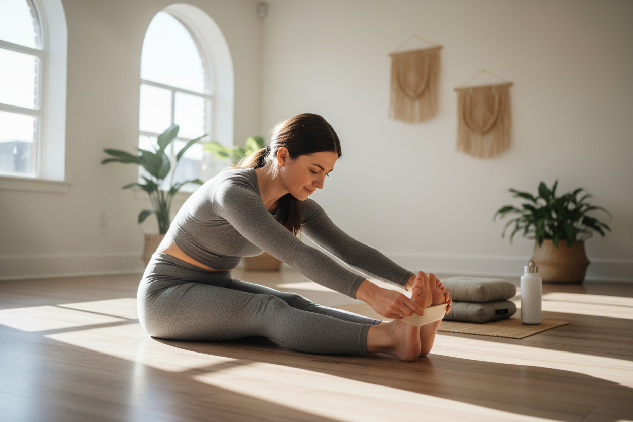 Person using Yoga Strap