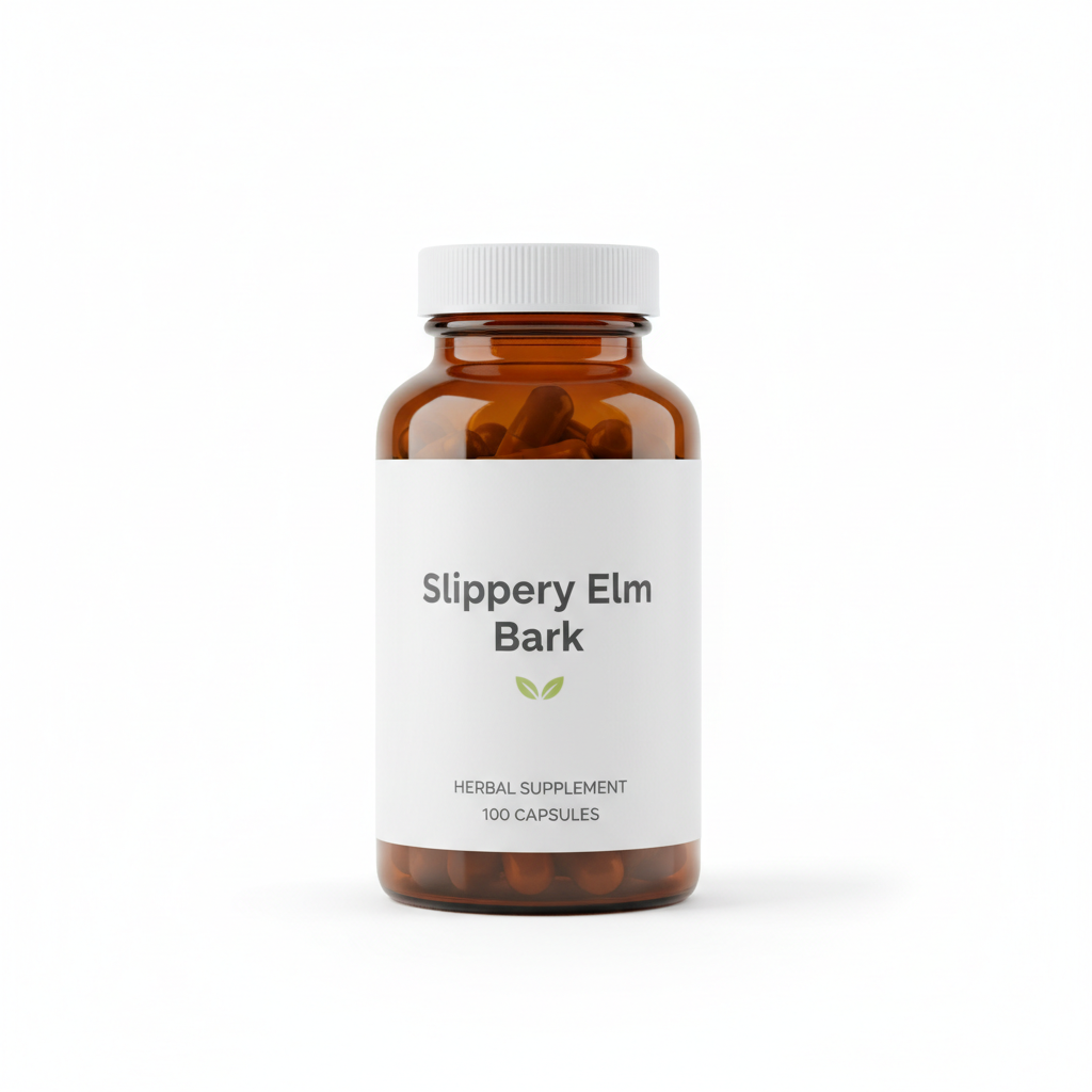 Slippery Elm Bark supplement bottle